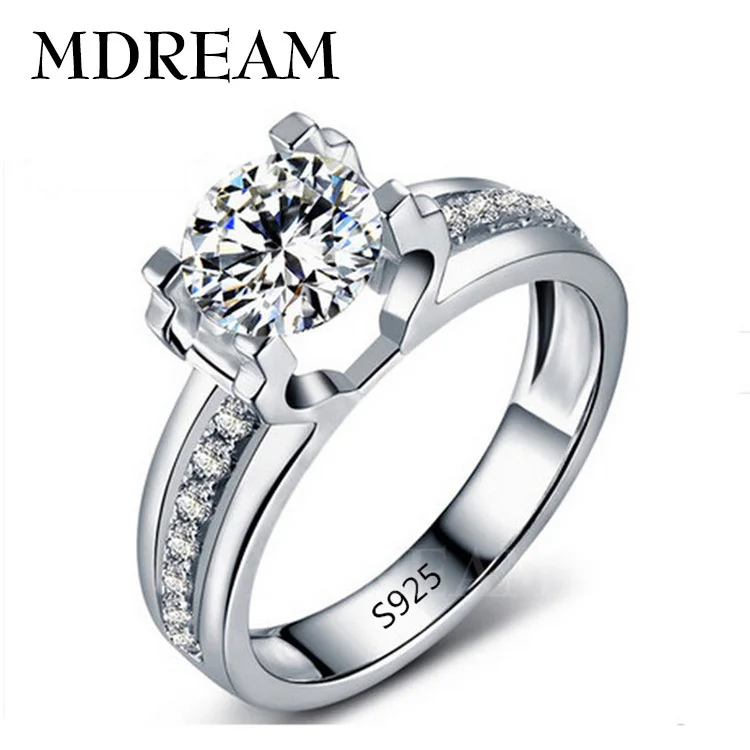 Женское кольцо с цирконием Eleple белое золотое модное красивое ювелирное изделие