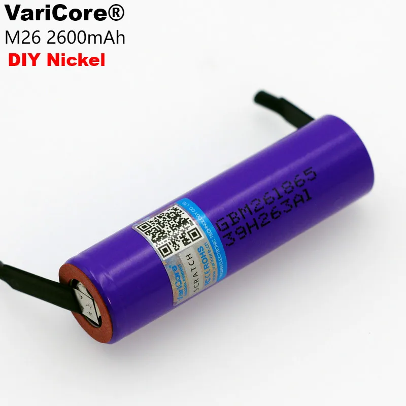 VariCore 4 шт. оригинальный для LG M26 10A 18650 Li-Ion Батарея 2600 мАч проекты устранимые/scoo