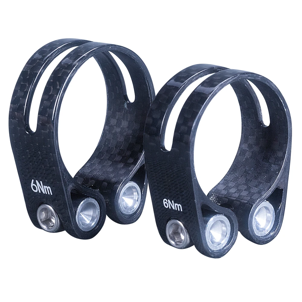 

Super Light 14g Glossy 3K Carbon Fiber Bicycle Seatpost Clamp Road/MTB Cycling Parts Seat Post Clamp 31.8mm/34.9mm