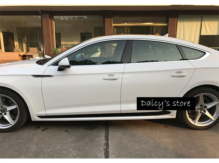 Замена S5 RS5 стиль PP материал неокрашенные боковые юбки Боди Комплект для audi A5 4