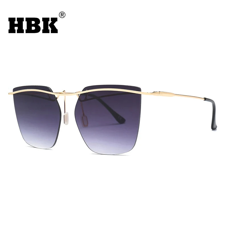 НБК нерегулярные солнцезащитные очки без оправы для женщин градиент цвета новый
