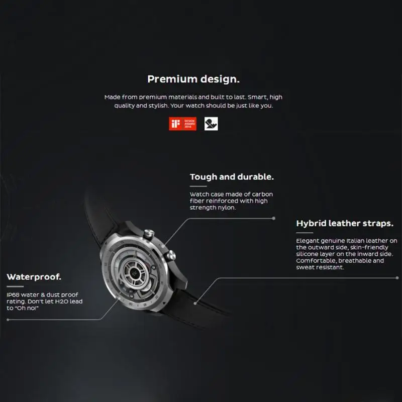 Xiaomi Ticwatch Pro NFC оплата Bluetooth Smartwatch IP68 фитнес-трекинг gps трекер пульсометр счетчик шагов калорий