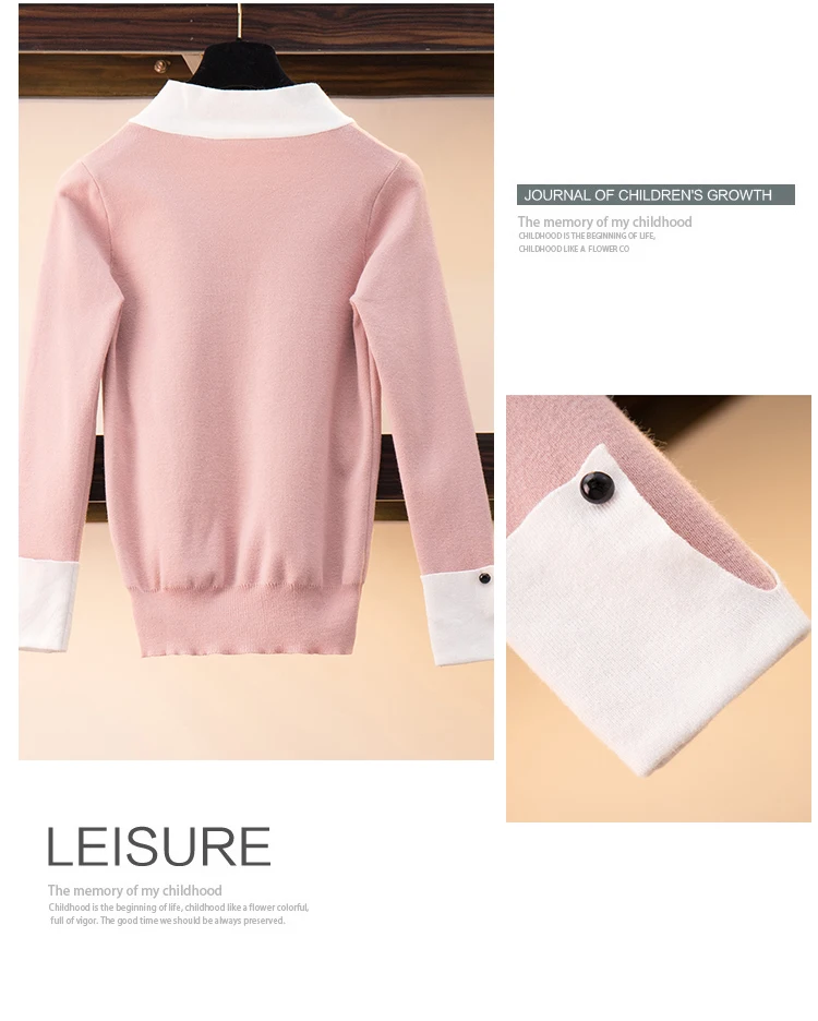 HAMALIEL Sweet Spring Women Sweater Skirt Suits Pink Bowknot Hit Color Knitted Thin Tops And Short Tweed Plaid Skirt Sets