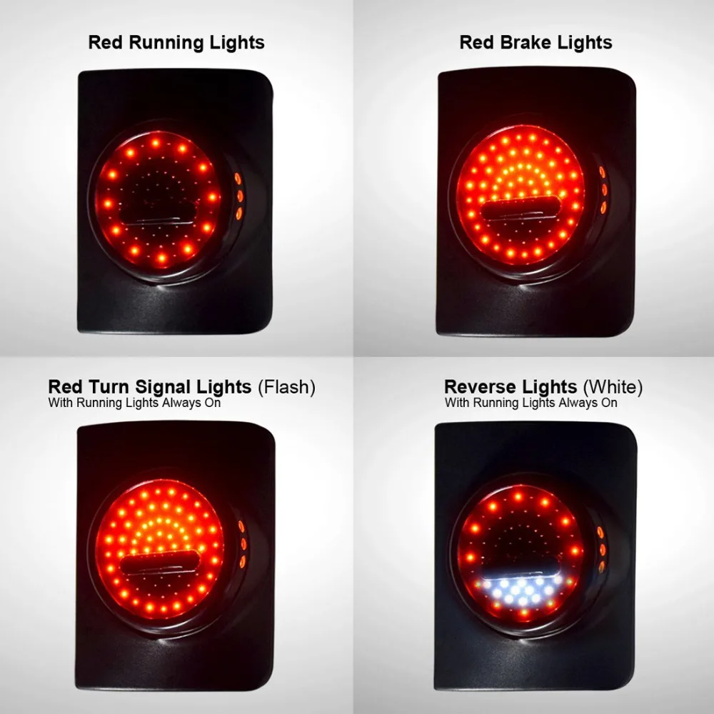 Круглые задние фонари для Jeep Wrangler JK 2 двери и 4 2007 2008 2009 2010 2011 2012 2013 2014 2015 2017-пара