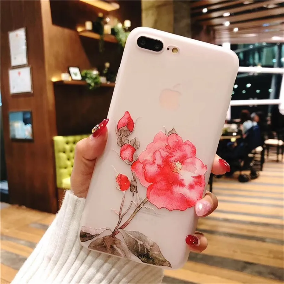 11 Pro роскошный 3D силиконовый чехол для iPhone 6 7 6S 8 Plus 5S SE X XS MAX XR противоударный цветочный чехол для телефона для iPhone 6 7 Чехол для девочки