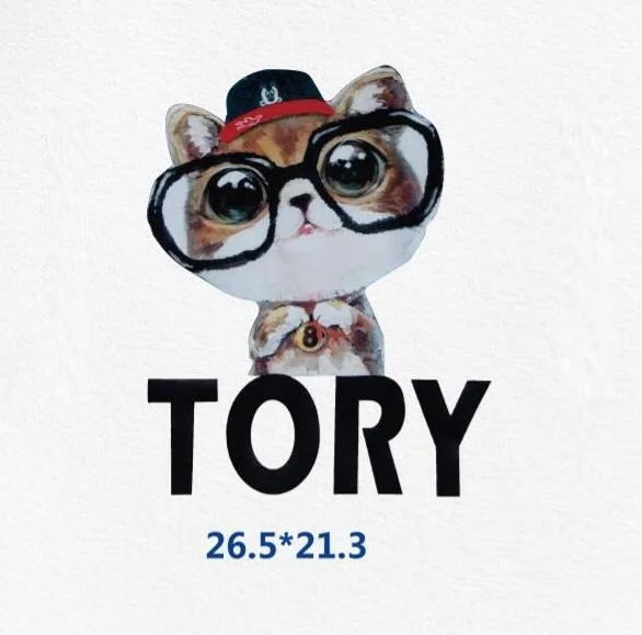 Мультфильм Tory Cat печатных патч для одежды DIY футболка свитер передачу тепла 22*20 см