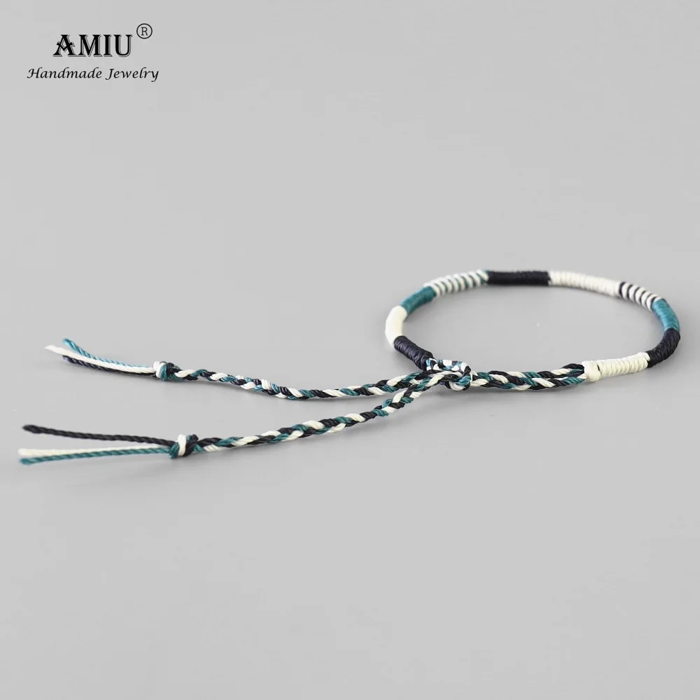 AMIU, ручной работы, водонепроницаемый, тканый, вощеная нить, обёрточная бумага, браслет, простой, веревочный, Узелок, браслет дружбы, браслет для мужчин и женщин