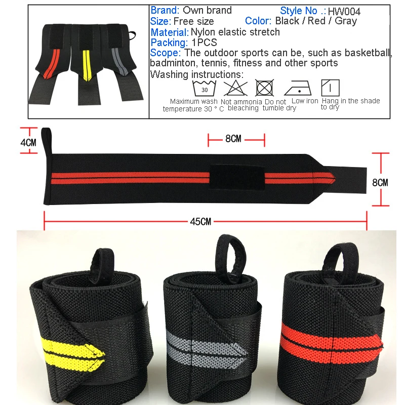 1 пара нейлон обхватывает запястье Вес подъемной спортивные Безопасность