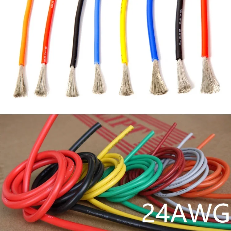 Силиконовый провод 24awg 0 2 мм квадратный изолированный гибкий электрический