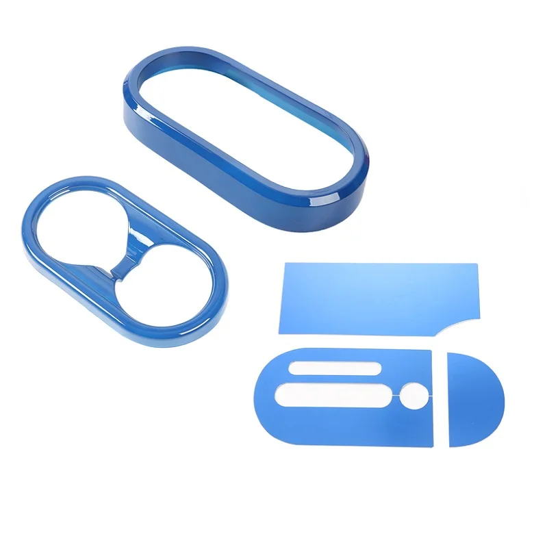 blue 5 pc MOPAI ручка переключения рулевого механизма автомобиля панель держатель чашки накладка наклейки для Jeep Wrangler JK 2007-2010 Ca украшение интерьера аксессуары - Название цвета: blue 5 pc