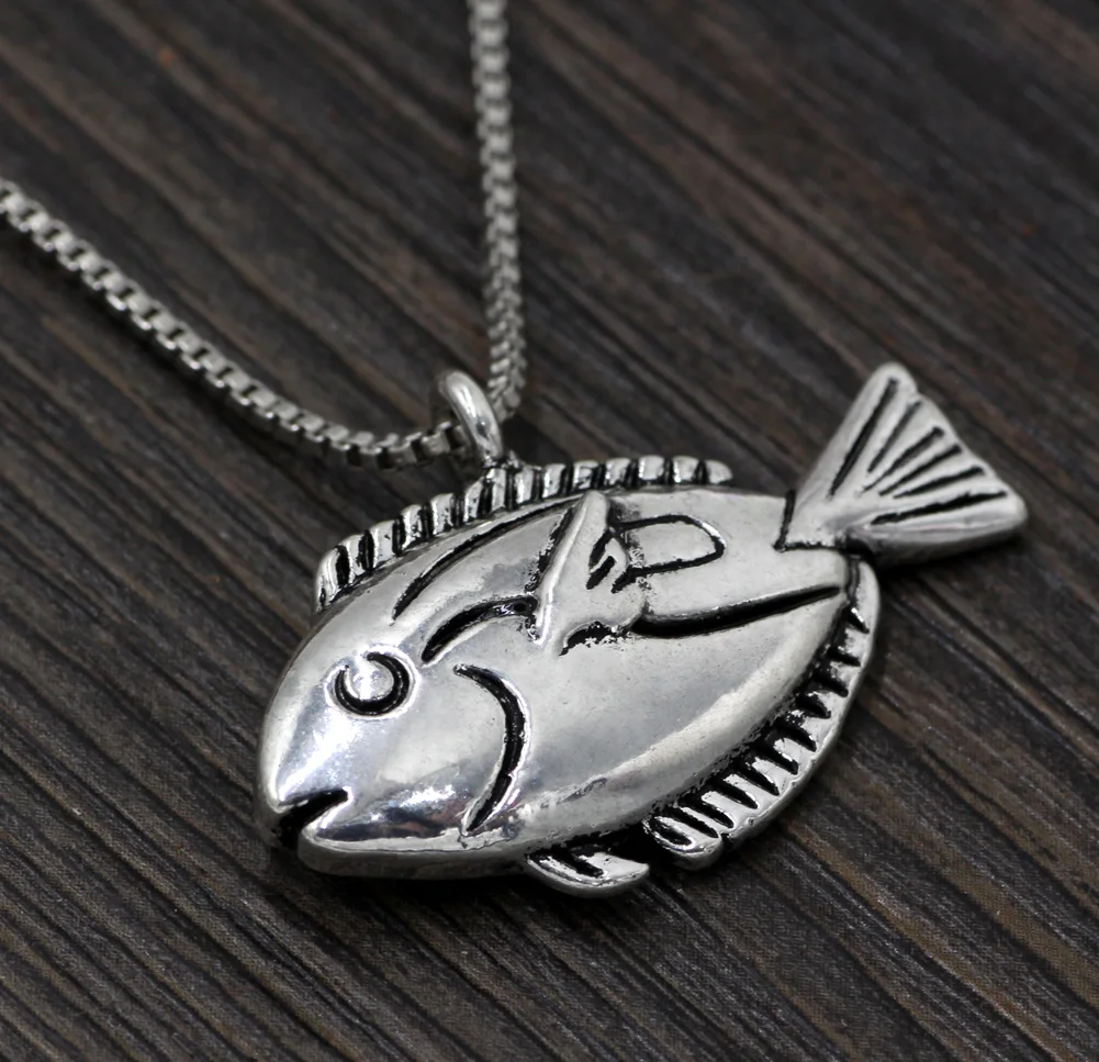 Синий Тан Дори рыбы ожерелье Вдохновленный из Немо ювелирные изделия персонажей