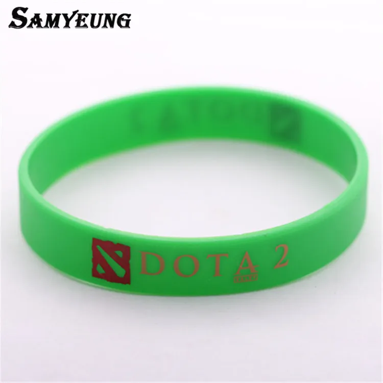 Игра DOTA 2 резиновые браслеты для лучшего друга Dota2 браслет для мужчин Braclet женский Braclet мужской черный зеленый синий цвет