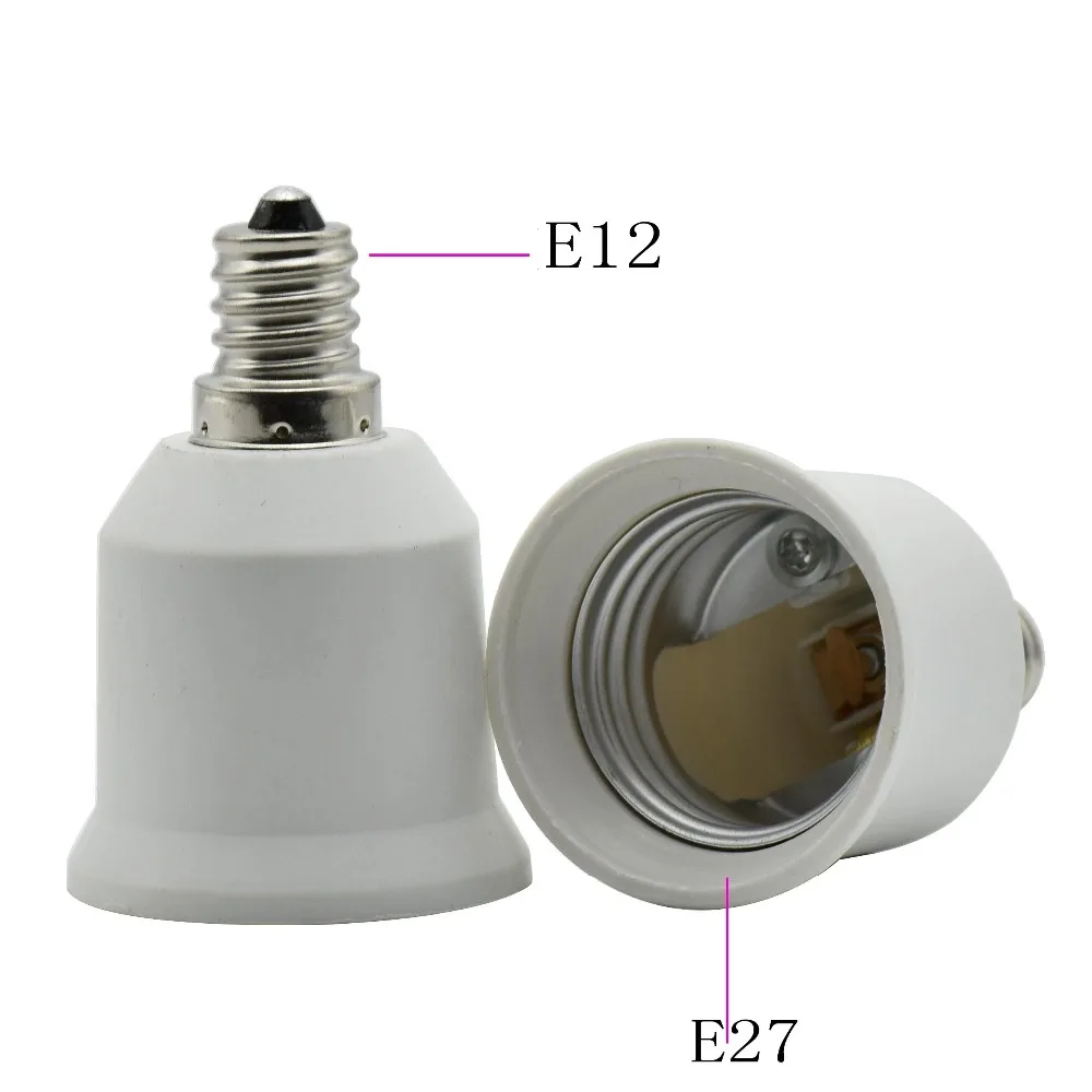 Переходник E12 в E27 винтовой Цоколь для светодиодных ламп 6 шт./лот|lamp holder converter|holder