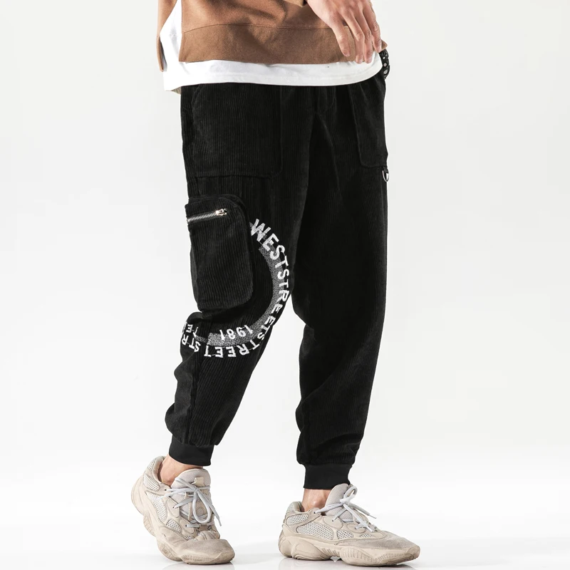 Цветные лоскутные шаровары для бега с карманами на молнии мужские повседневные