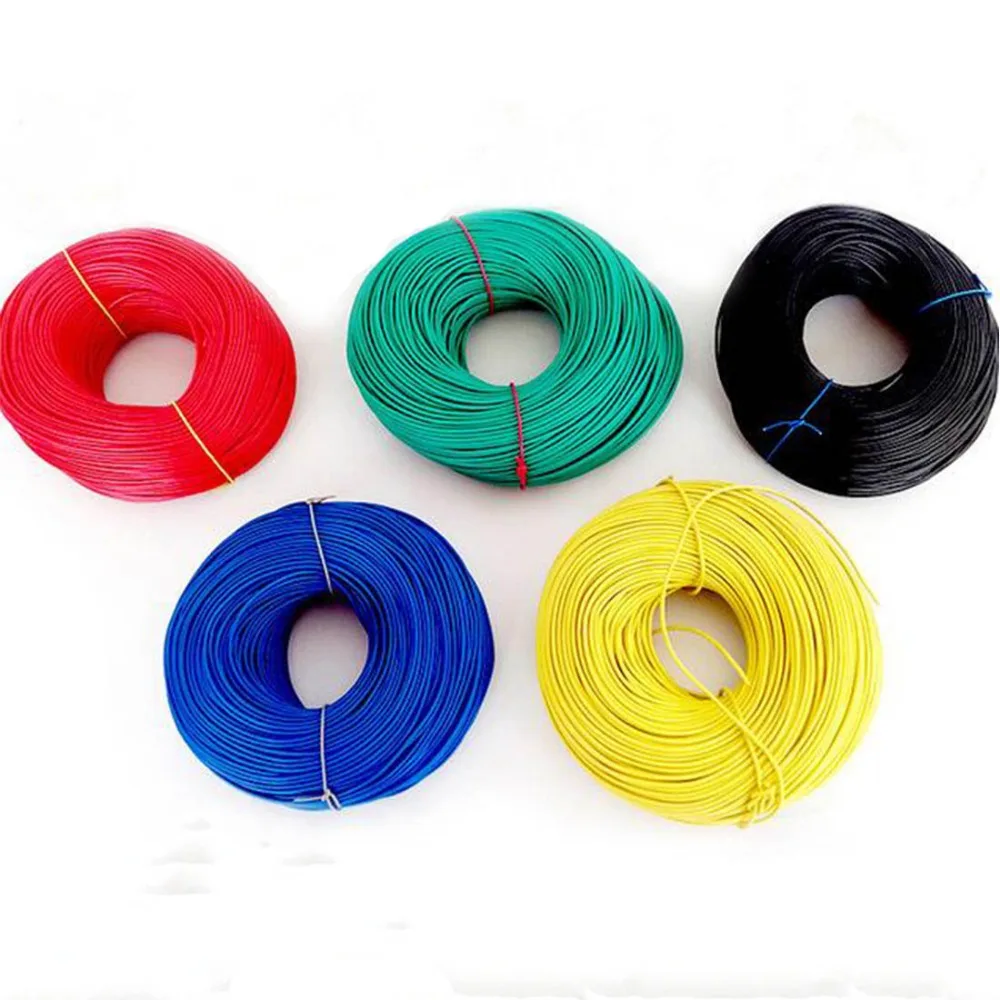

VENSTPOW 5/10 meters/lot RV Wire 0.3mm Multi-strand Flexible Stranded Cord Copper Core PVC Wire DIY 22AWG