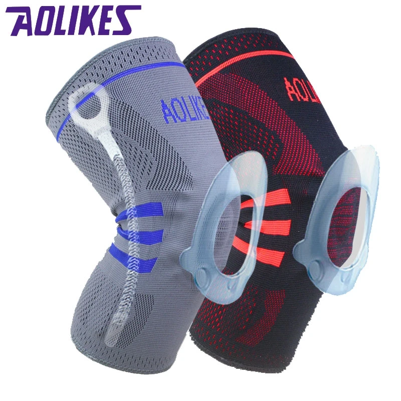 AOLIKES 1 шт., баскетбольный наколенник, компрессионный наколенник, поддерживающий рукав, защита от травм, восстановление, волейбол, фитнес, спорт, безопасность
