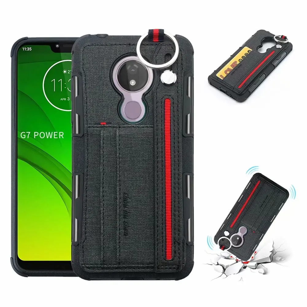 Роскошный чехол для moto rola moto One чехол с держателем для кредитных карт для moto G7 G7 power E5 Plus Play