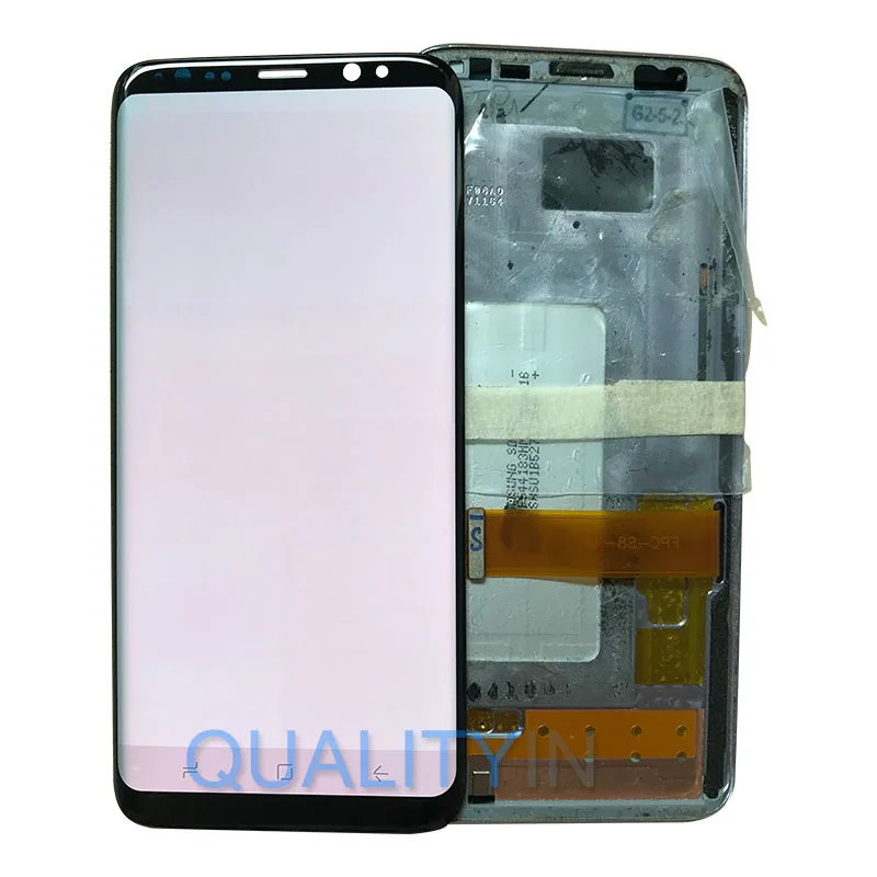 Для samsung Galaxy S8/S8 PLUS G950 G955 сенсорный экран дигитайзер Большой Красный горящий-тень ЖК-дисплей монитор панель модуль в сборе