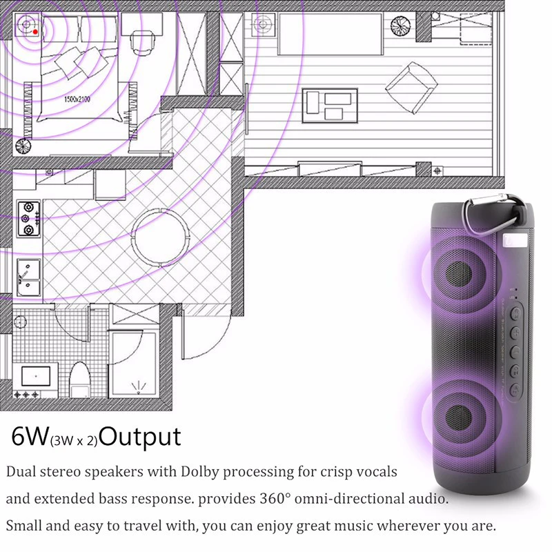 Оригинальная Беспроводная Bluetooth-Колонка T2 музыкальная колонка