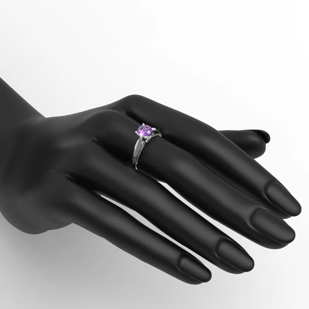 Classic Engagement Ring Claws Design AAA Cubic Zircon Female Women Wedding Band CZ Silver Color Rings Jewelry | Украшения и