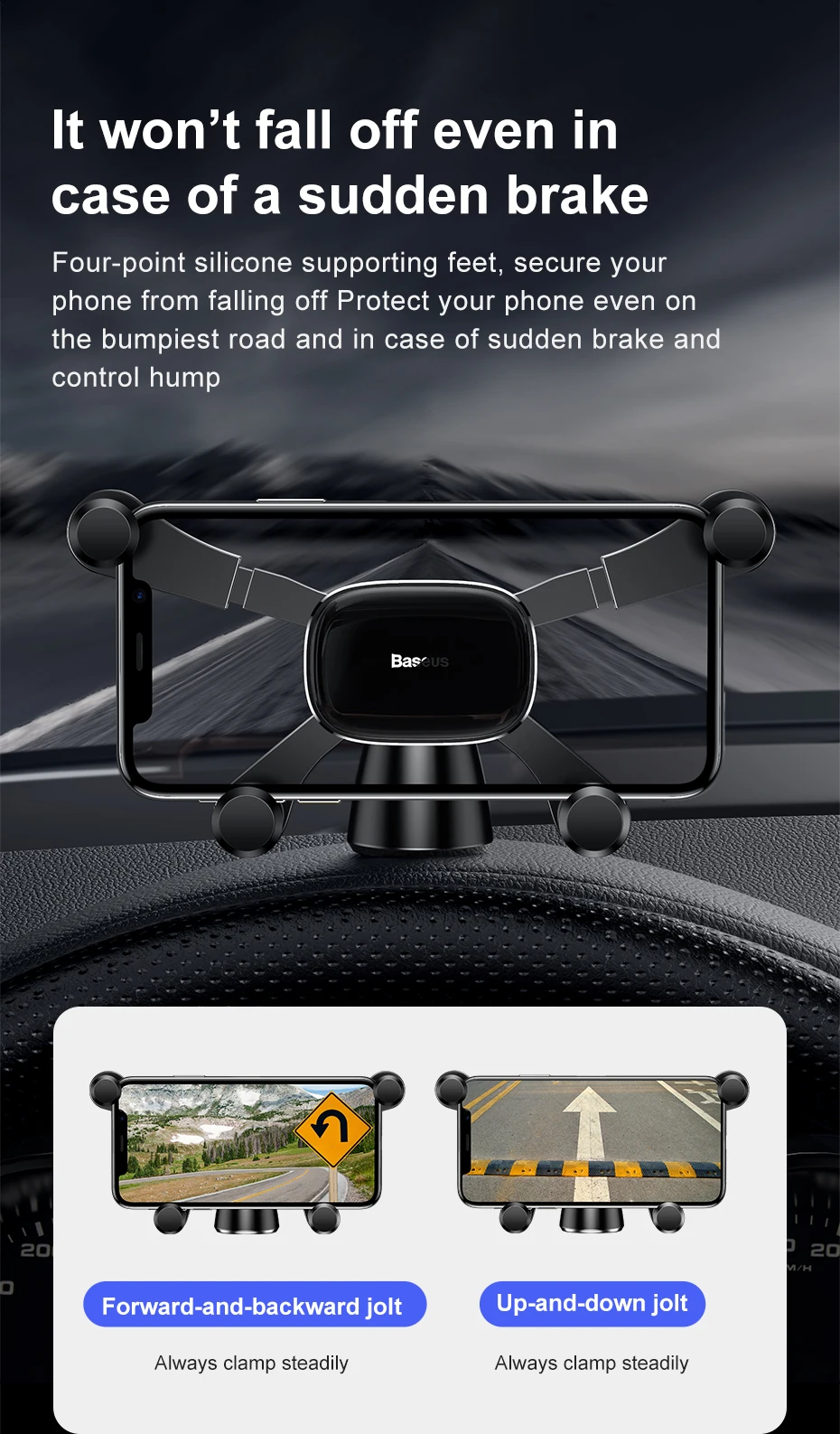 Автомобильный держатель для телефона Baseus Dashboard для iPhone Xs Max samsung huawei Xiaomi Gravity, автомобильный держатель для телефона, автомобильный держатель, подставка
