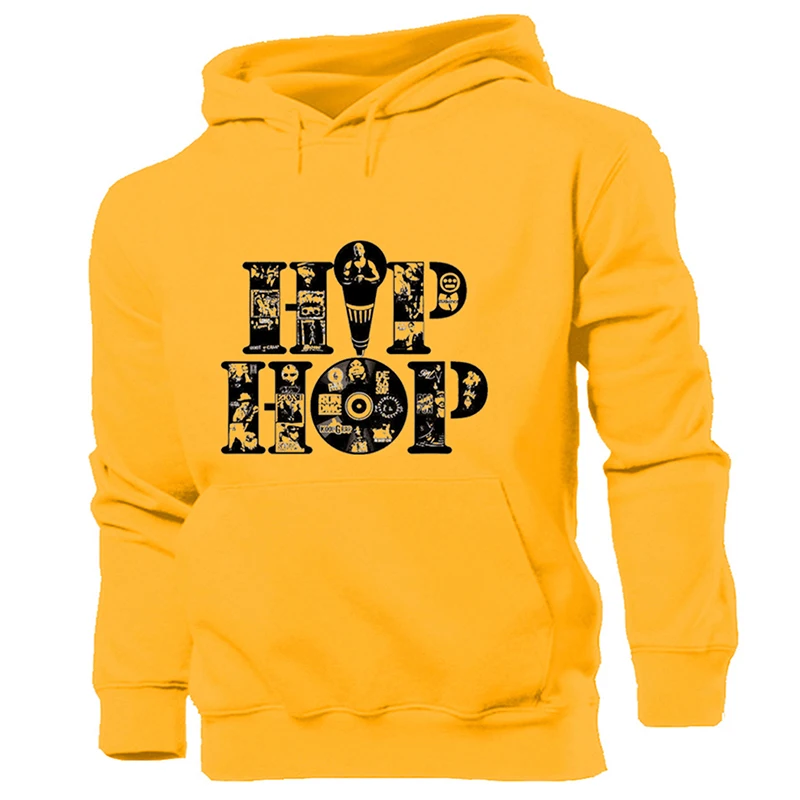 Мужская хлопковая толстовка с капюшоном в стиле хип-хоп изображением