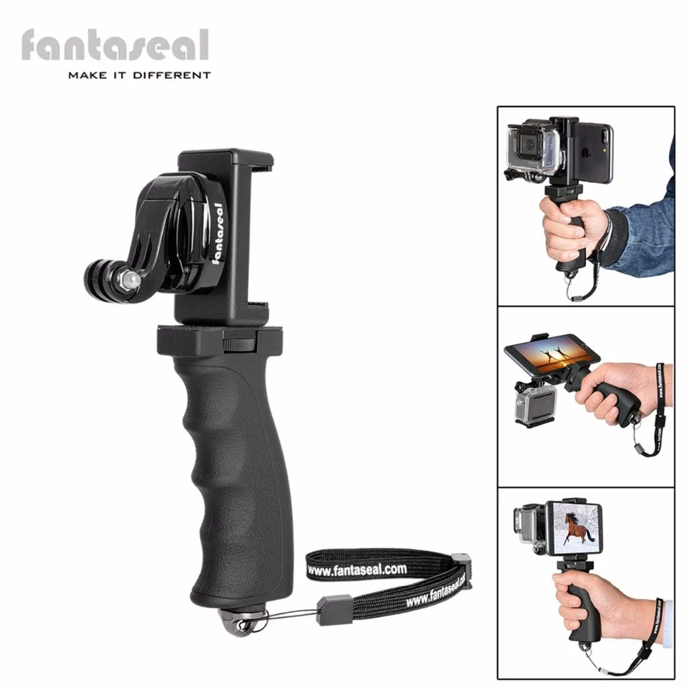 

Action Camera Hand Grip Mount Cell Phone Clip for GoPro Hero 8 7 6 5 handle Stabilizer Xiaomi Yi SJCAM Eken virb Holder