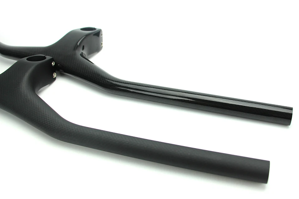 Ullicyc 2019MTB Bicycle Riser-17 degree One-shaped Integrated Handlebar With Stem 3K Black Gloss or Matte Carbon bike Handlebar