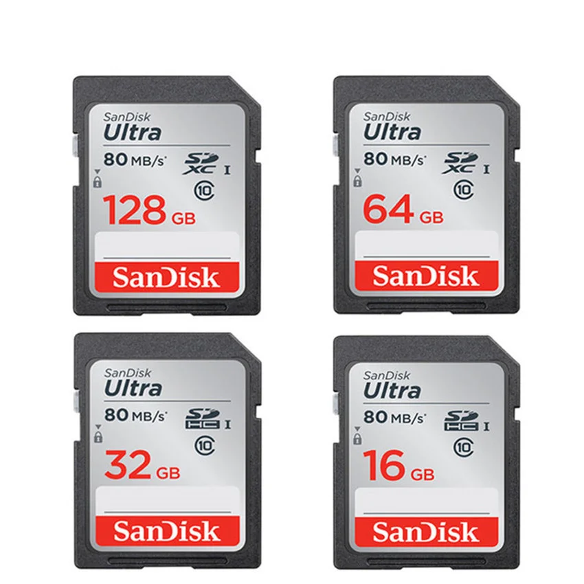 SanDisk sd-карта 16 ГБ 32 SDHC 64 Гб 128 256 SDXC класс 10 U3 V30 карта памяти UHS-I флэш-карта Поддержка
