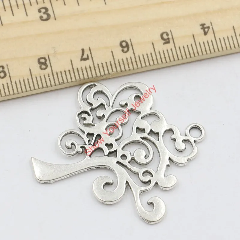 5pcs Tibetan Silver Plated Zinc Alloy Tree of Life Charms Pendants for Jewelry Making DIY Handmade Craft 42x37mm | Украшения и