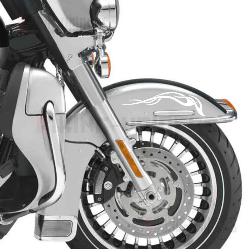 Наклейки с изображением пламени жесткие Переводные картинки седла для Harley Touring
