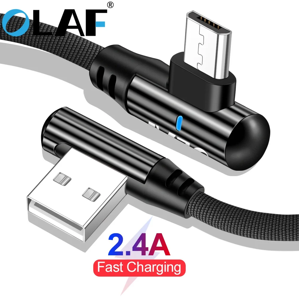 Кабель OLAF Micro USB мобильный телефон А угловой 90 градусов для Samsung S7 - Цена: 316.53