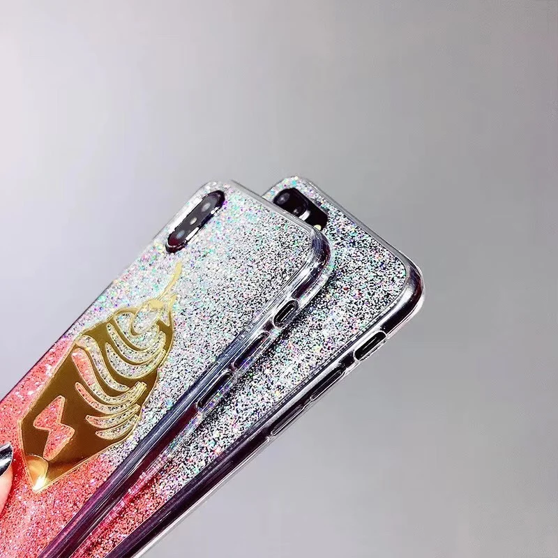 Роскошный Кубок торт ТПУ чехол для iPhone 7 8 плюс высококлассные атмосферу flash