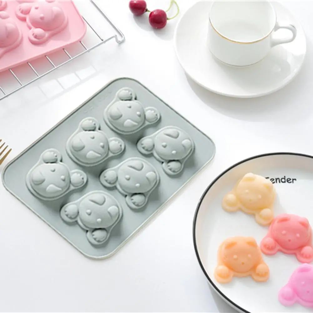 6 решетчатая форма для торта с изображением котенка из мультфильма силиконовая