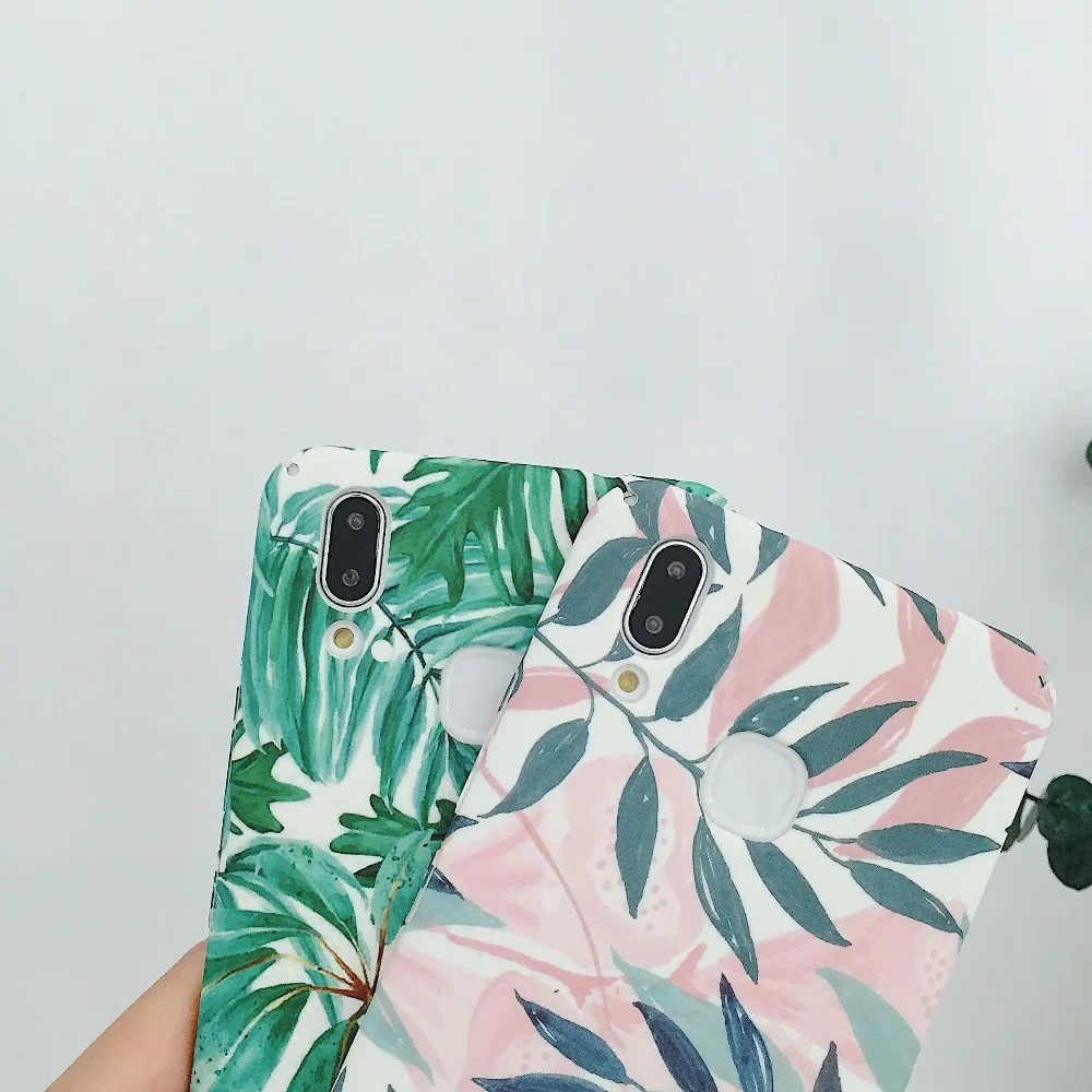 Чехол для Телефона i iPhone 7 8 Plus x 6s 6 Зеленая Паста дерево листья дизайн Жесткий ПК