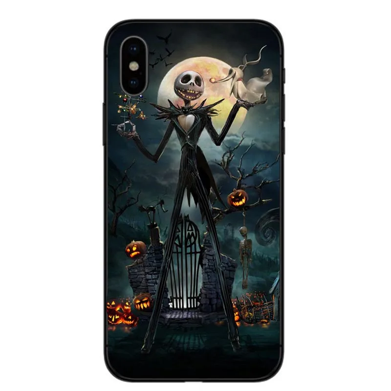 Мягкий силиконовый чехол для телефона Jack Skellington с забавными выражениями на