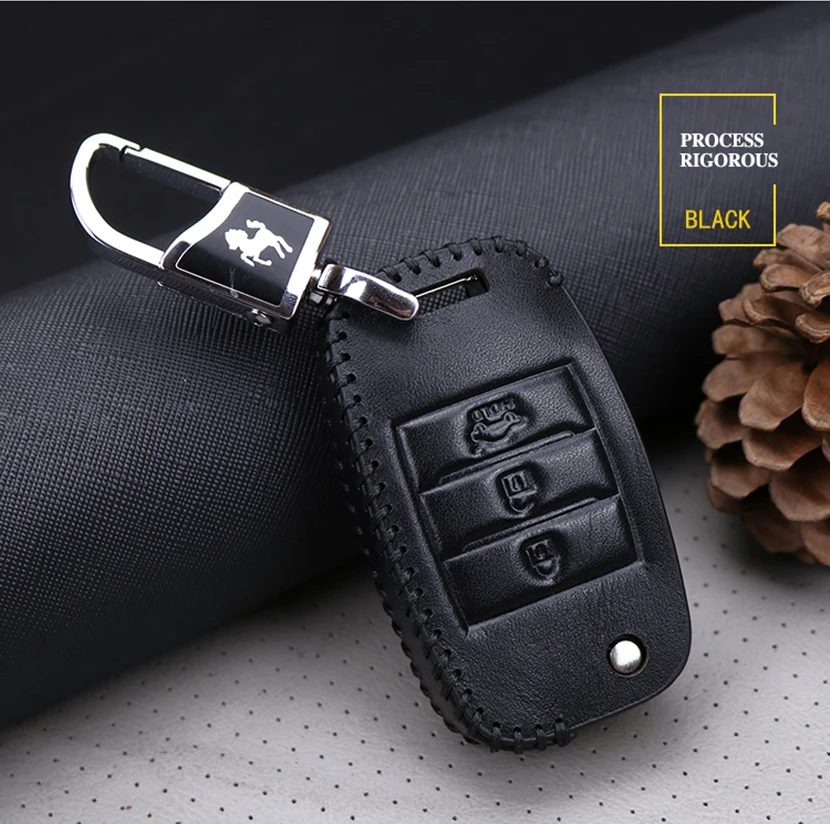 Автомобильный ключ, умный чехол для Kia Rio K2 3 4 Ceed Optima Sorento Sportage 3 Cerato K3 Soul, натуральная кожа, брелок, оболочка