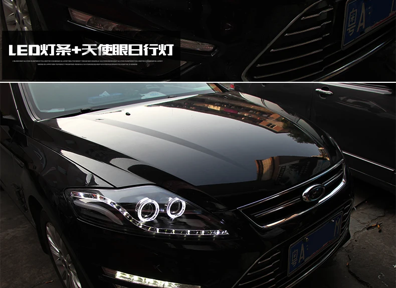 KOWELL автомобильный Стайлинг для Ford Mondeo светодиодный фонарь Mondeo 2007-2012 DRL H7 D2H Hid опция Ангел глаз би ксенон луч автомобиля в сборе
