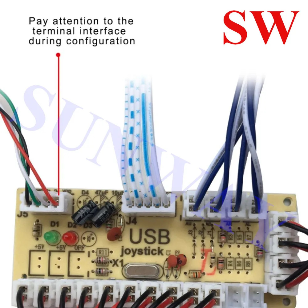 Аркадный маме DIY набор для 2 игроков ПК USB к аркаде joystck LED кнопочный интерфейс