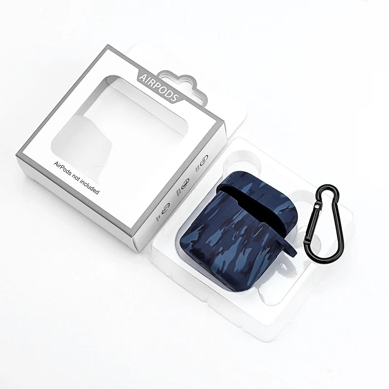 Camouflage blue Мягкие силиконовые чехлы для наушников для Honor FlyPods/FlyPods Pro/huawei FreeBuds 2 Pro зарядная коробка противоскользящая защитная - Цвет: Camouflage blue
