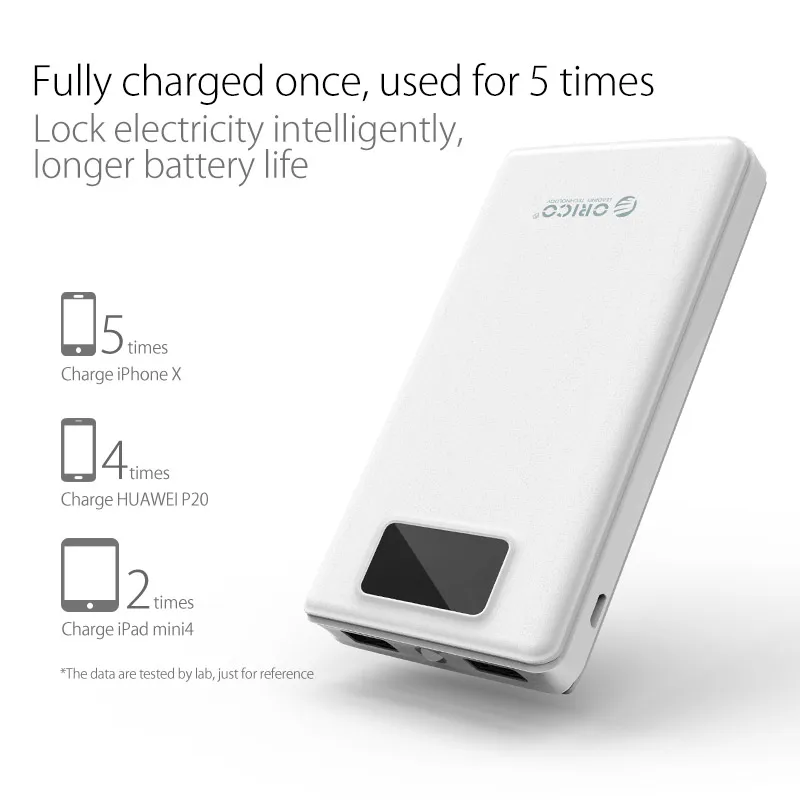 ORICO 12000mah Power Bank With LED Indicator Dual Output Flashlight Charge for Samsung Xiaomi Huawei | Мобильные телефоны и