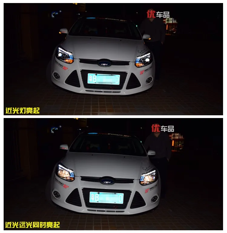 doxa Car Styling for Ford focus ST Headlights 2012- focus ST LED Headlight DRL Lens Double Beam H7 HID Xenon bi xenon lens