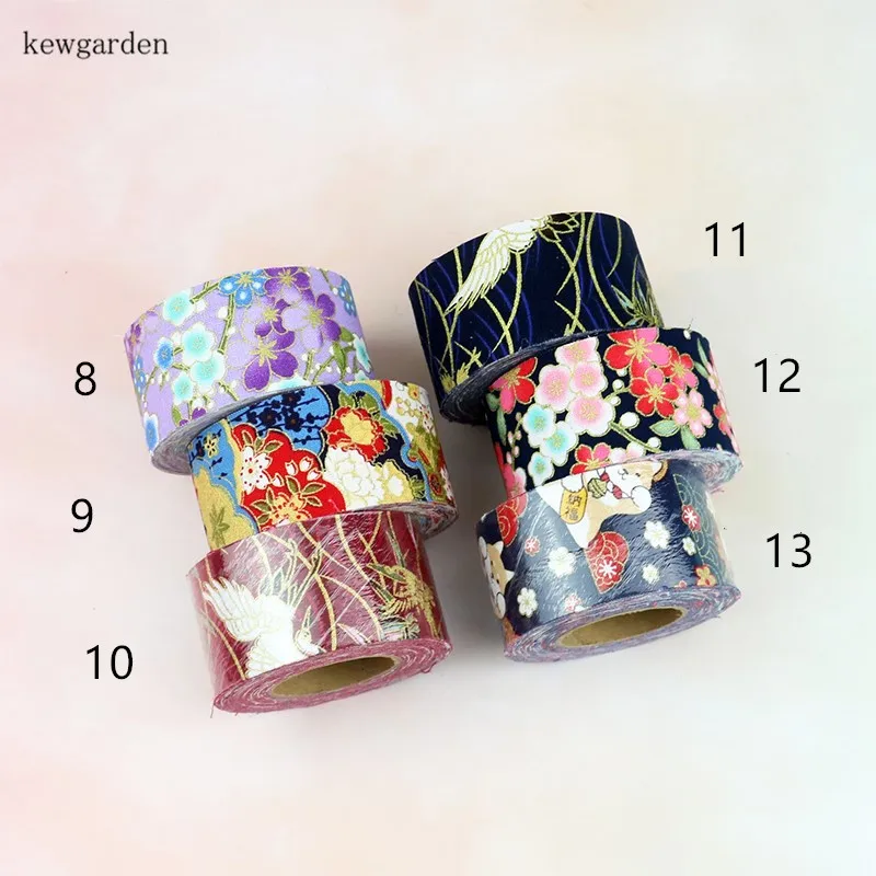Kewgarden 1-1/2 &quot1-1/4&quot 30 мм 40 цветочная ткань с принтом вручную изготовленная лента