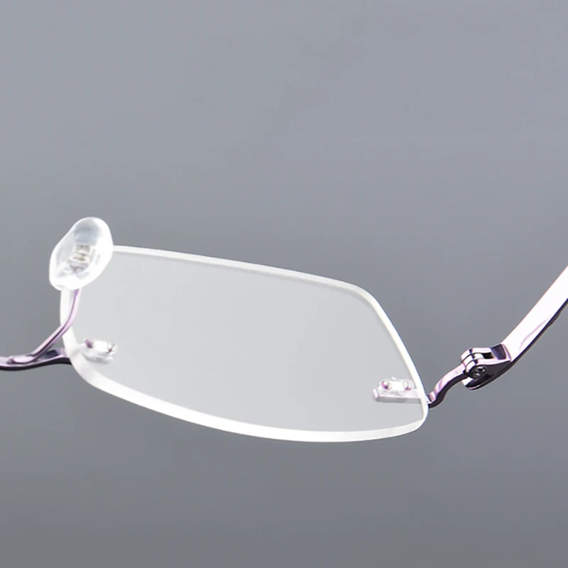 2017 XINZE New Pure Titanium Fashionable Lady Eye Glasses Diamonds Rimless Spectacle Frames Women myopia Hyperopia 628 | Аксессуары для