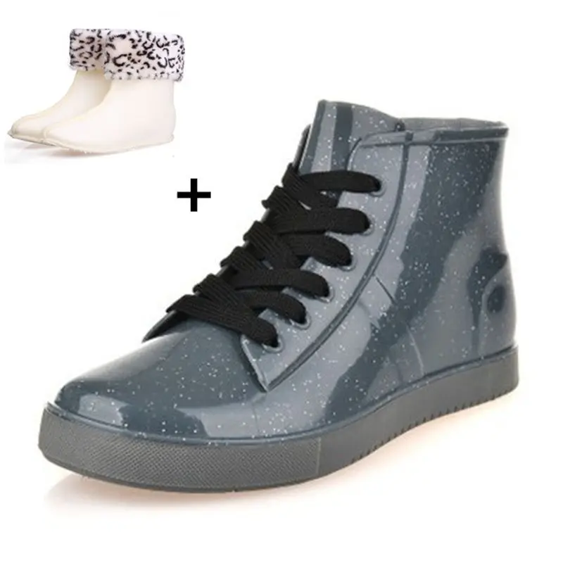 CUDDLYIIPANDA/Модные непромокаемые сапоги из пвх женские водонепроницаемые резиновые