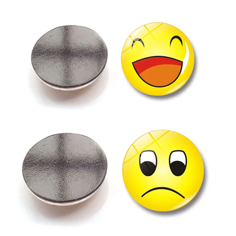 1 стекло для ПК купол круглый магнит холодильника милые смайлы emoji выражения лица