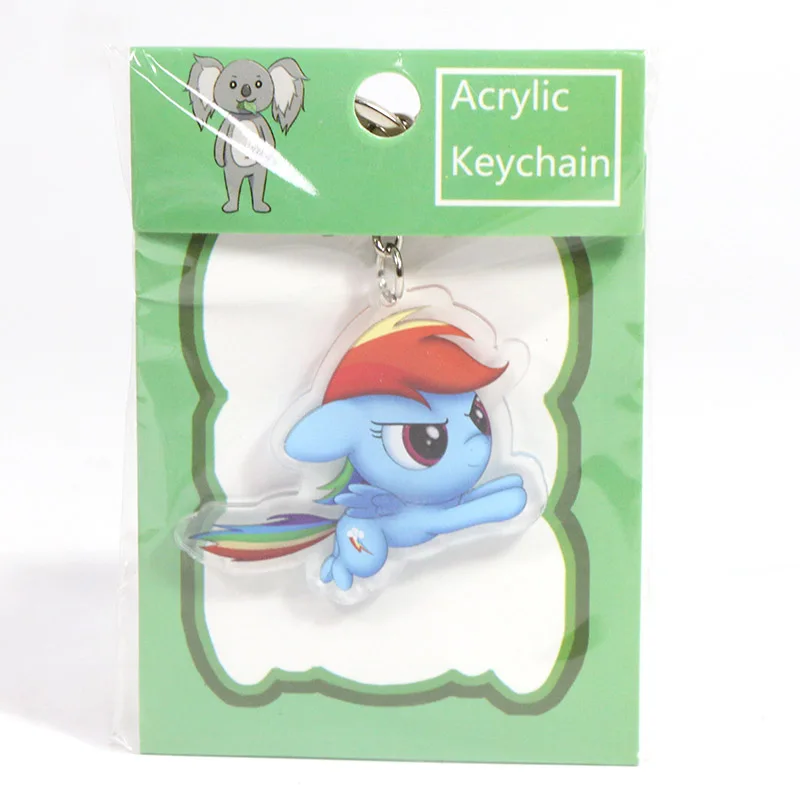 Новинка 5,5 см игрушки My Little Pony Шарм сумеречный Блеск Радуга тире Флаттершай кулон брелок для ключей с пони вечерние принадлежности - Цвет: Q blue angry