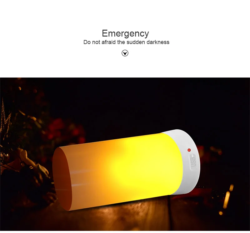LED Flame Effect Fire Light Bulb USB charged Flickering Decorative Flame Atmosphere mood Lamp Artificial vivid fire party bar l