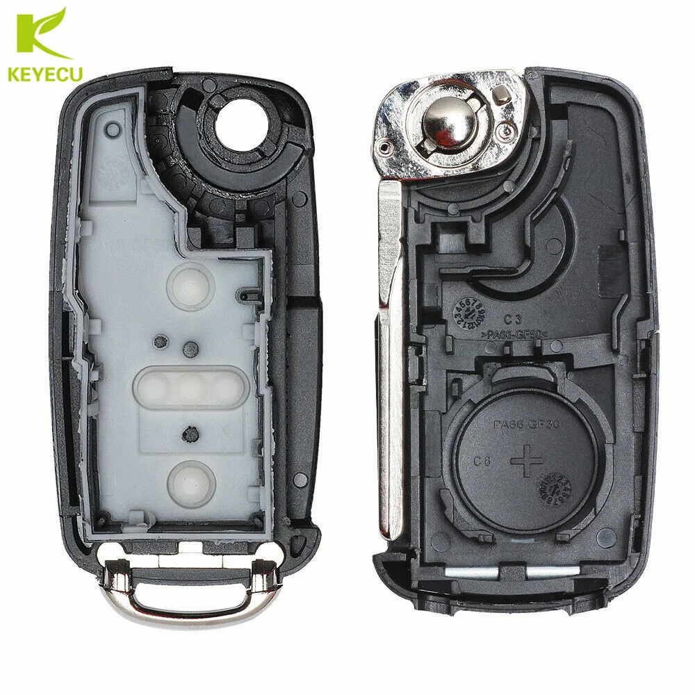 KEYECU Замена откидная оболочка ключа дистанционного управления чехол Fob 2/3 кнопка