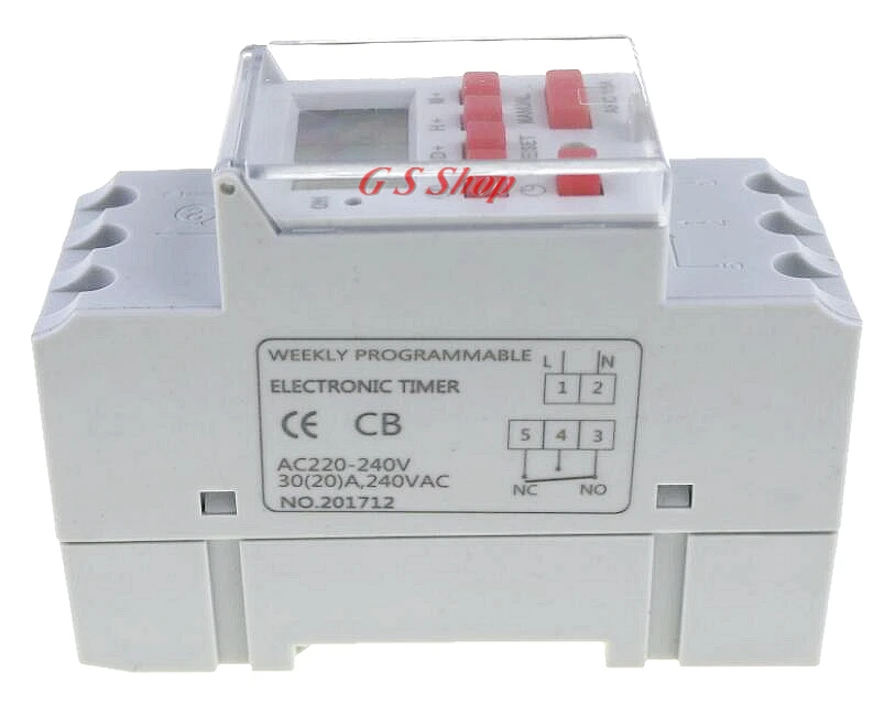 Thc15a AHC15A 220 В 30A din-рейка таймер реле времени еженедельные программируемые электронные реле времени звонок кольцо устройство